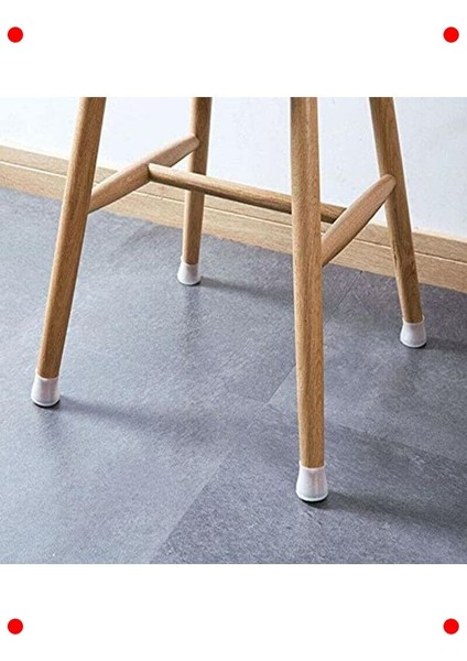 Silikon Sandalye Ayak Koruyucu - Ses Önleyici (12 Adet Beyaz) fırsatları