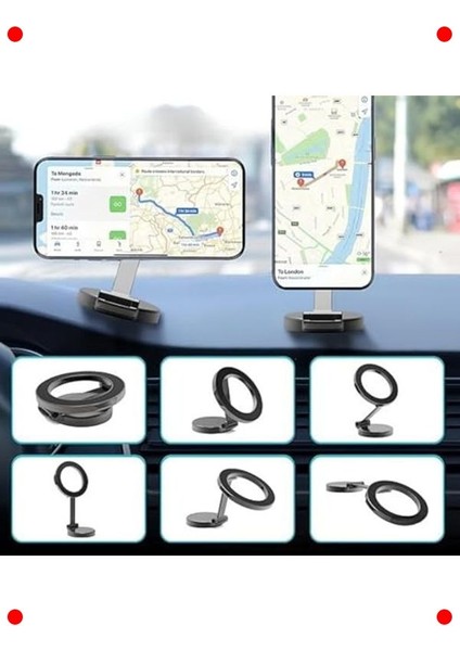 Evrensel Mıknatıslı 360° Dönebilen Araç Telefon Tutucu modelleri