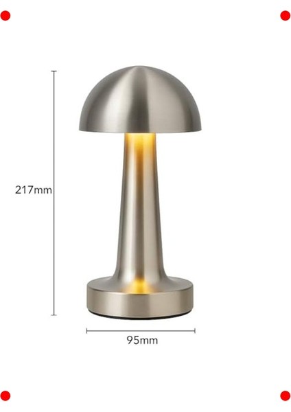 Dokunmatik Şarjlı Masa Lambası - Krom modelleri