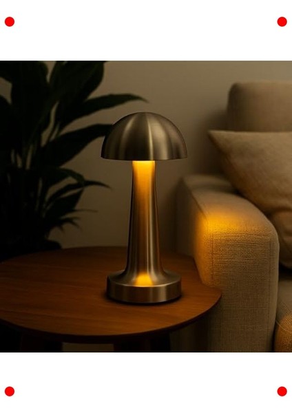 Dokunmatik Şarjlı Masa Lambası - Krom indirimleri