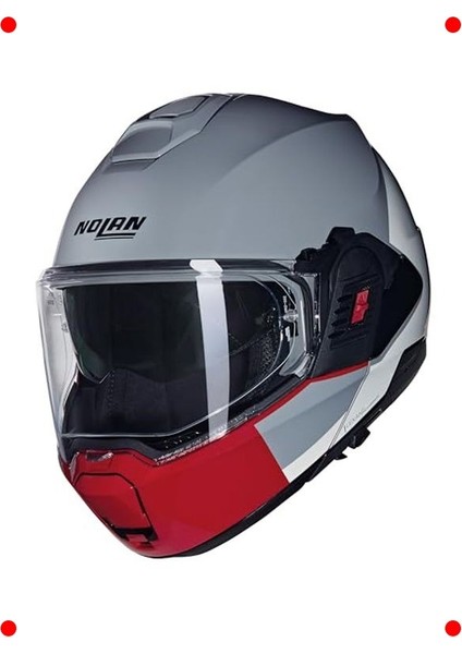 Modüler Motosiklet Kaskı - Çenesi Açılabilir Gri