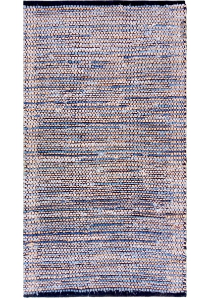 Home ET101 Etna Jüt Örgü Halı - Denim - Renkli - 80X140 cm