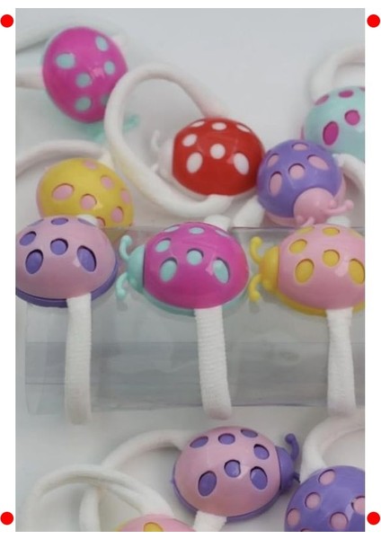 Kız Çocuk Renkli Uğurböceği 8'li Toka Seti modelleri