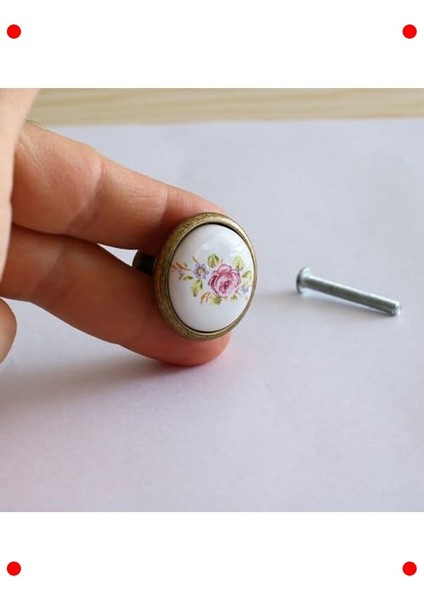 Çiçekli Porselen Düğme Kulp (Mobilya/dolap) fırsatları