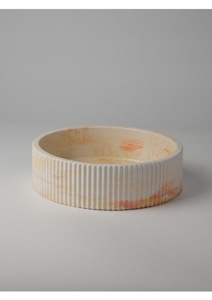 Dekoratif Beton Çizgili Kase - Sukulent - Mini Kaktüs - Bonsai - Aranjman Kasesi - Büyük/küçük fiyatları