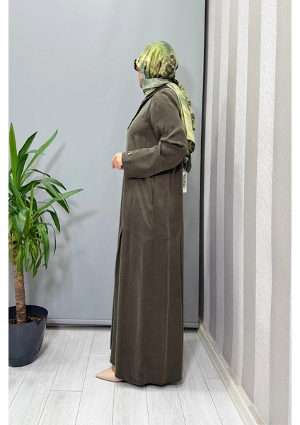 Gömlek Yaka Cupro Elbise Haki T26K-4002 fiyatları