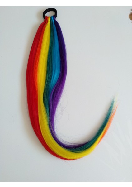 Gökkuşağı At Kuyruğu Saç Tokası