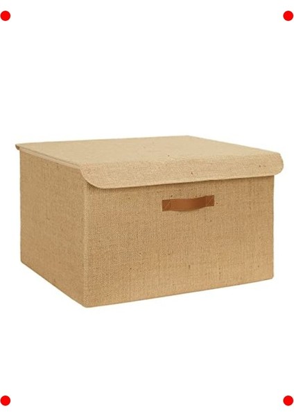 Jüt Kapaklı Saklama Kutusu 48X40X30 cm