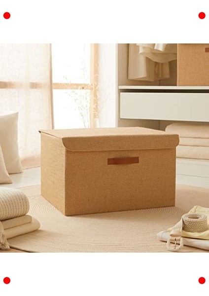 Jüt Kapaklı Saklama Kutusu 48X40X30 cm modelleri