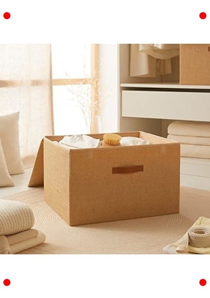 Jüt Kapaklı Saklama Kutusu 48X40X30 cm indirimleri