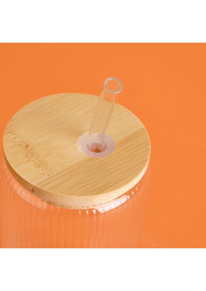 Bambu Kapaklı Pipetli Bardak - Şeffaf modelleri