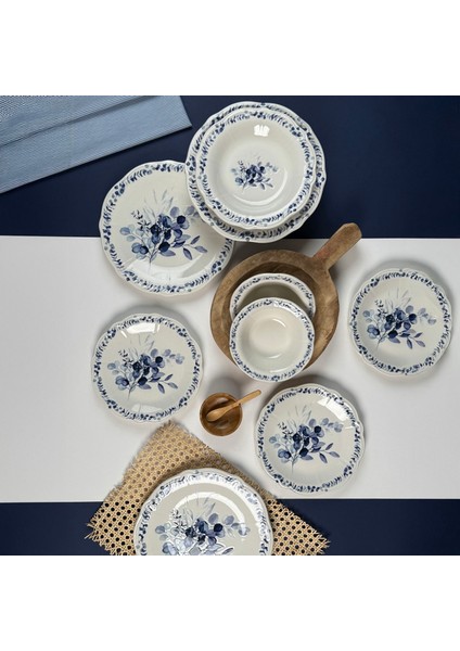 Kitchen Blueness 24 Parça Yemek Takımı - Renkli modelleri