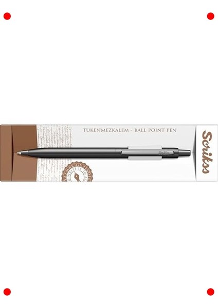 Mat Siyah Tükenmez Kalem - Klasik Tasarım modelleri