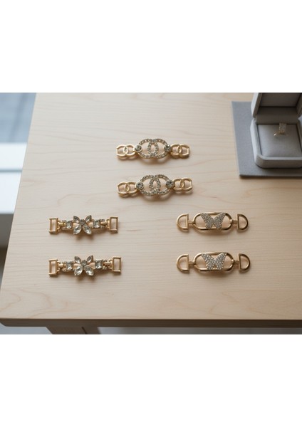 Rose Gold Metal Tokalar 3'lü Set - Çanta, Ayakkabı ve Kemer Süsleme Için Dekoratif Aksesuar fiyatları