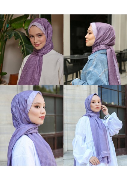 Hint Ipek Premium Lux Original Monogram Şal (Ipek Vual, Özel Seri, Yüksek Kalite, Hafif, Rahat, Şık, Tesettür Giyim, Shawl, Hijab)