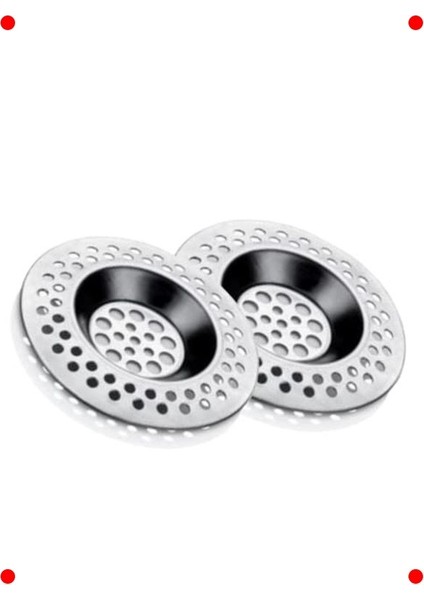 Paslanmaz Lavabo Süzgeci ve Küvet Tıkacı Seti (2 Adet)