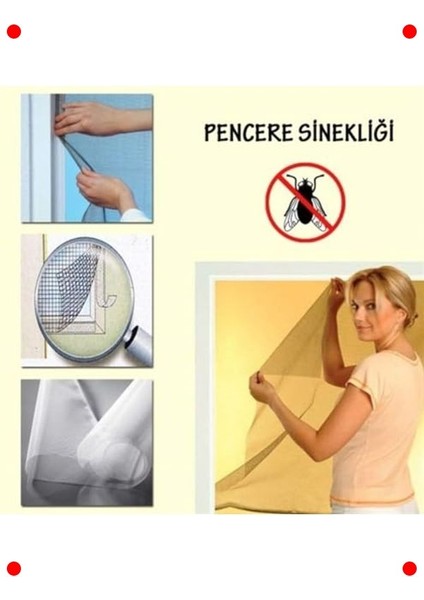 Cırtlı Pencere Sinekliği - Böcek ve Sinek Koruyucu (70X125 Cm) fırsatları