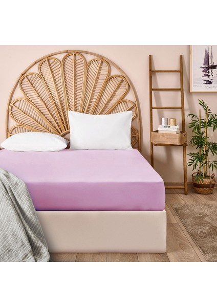 Soft Çift Kişilik Lastikli Çarşaf - Pembe - 180X200 cm