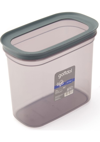 Vinto Dikdörtgen Erzak Kabı - Gri - 2,1 Lt fiyatları