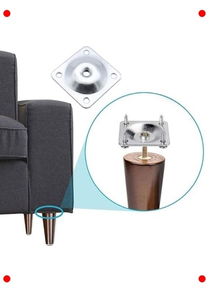 4'lü Ahşap Mobilya Ayağı Seti (15 Cm, M8 Civatalı) fırsatları