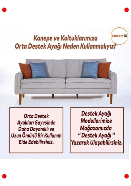 4'lü Ahşap Mobilya Ayağı Seti (15 Cm, M8 Civatalı) indirimleri