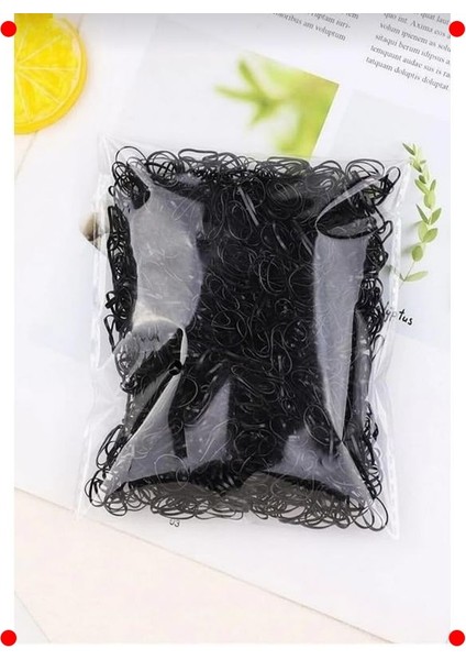 1000 Adet Siyah Saç Lastiği Seti | Örgü ve Topuz Için