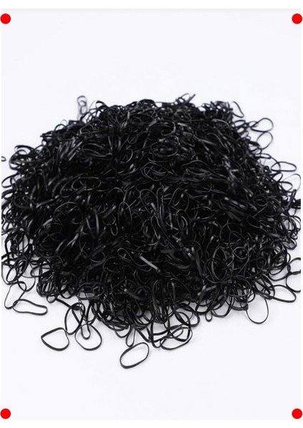 1000 Adet Siyah Saç Lastiği Seti | Örgü ve Topuz Için modelleri