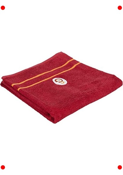 Taraftar Temalı %100 Pamuk Banyo Havlusu, Kırmızı