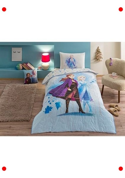 Çocuk Nevresim Takımı - Tek Kişilik Pamuklu Mavi