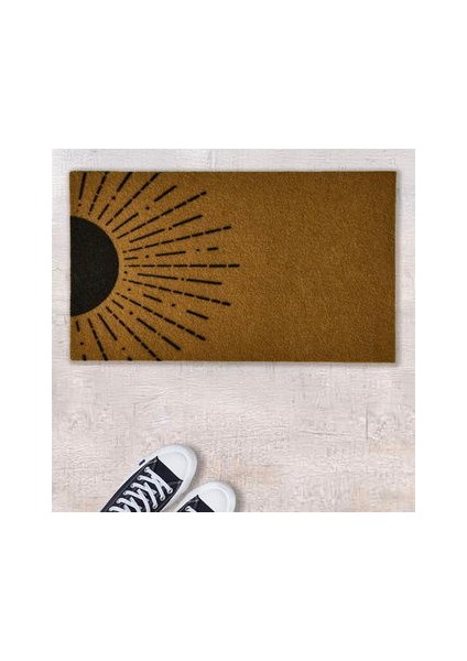 Güneş Halfsun Kapı Paspası - Bej / Siyah - 35X60 cm