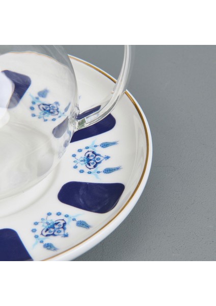 Laleli 12 Parça Çay Seti - Renkli - 210 ml modelleri