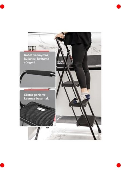 Katlanabilir 4 Basamaklı Ev Merdiveni indirimleri