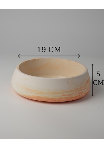 Dekoratif Beton Kase - Amorf 5X19 1l- Sukulent - Mini Kaktüs - Bonsai - Aranjman Kasesi fırsatları