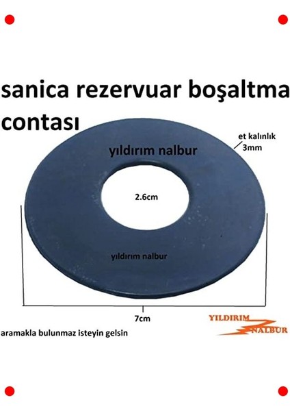Gömme Rezervuar Boşaltma Büyük Lastik Contası 7cm fiyatları