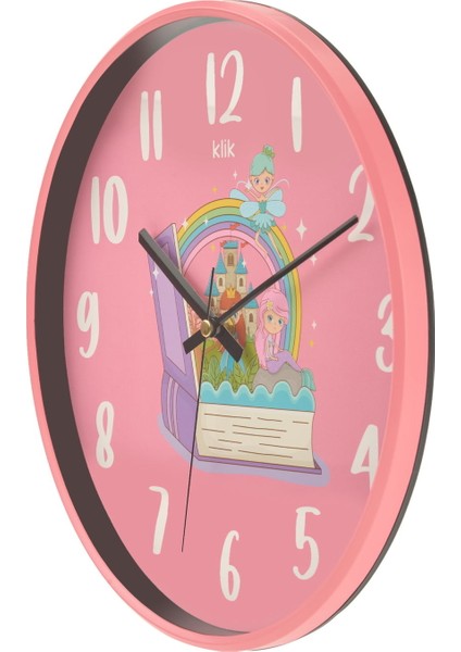 Slim Masal Çocuk Odası Duvar Saati - Pembe - 30 cm modelleri