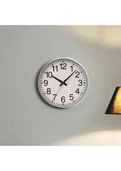 Simplex Duvar Saati - Beyaz - 38 cm