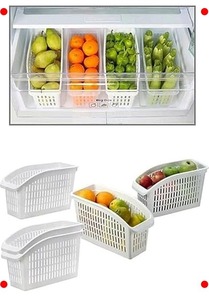 4'lü Buzdolabı Düzenleyici ve Saklama Seti fırsatları