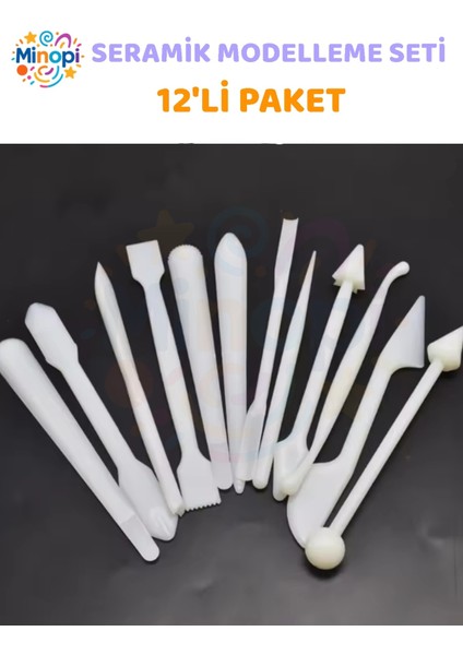 Marzipan Seti 12'li Şeker Hamuru Şekillendirme Çikolata Modelleme Pasta Figür Çiçek Yapma Seti