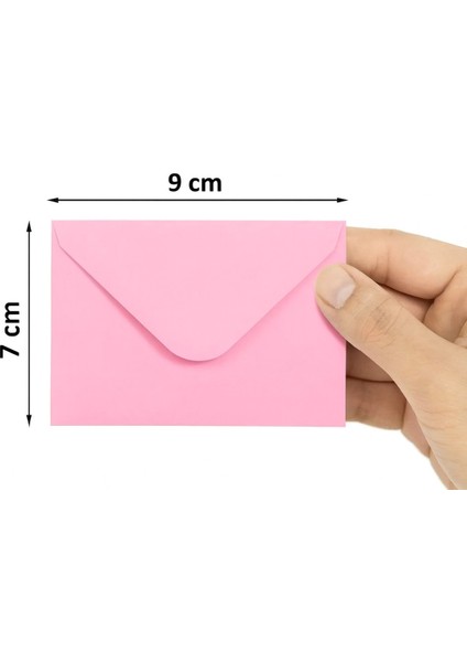 ( 200 Adet ) Renkli Küçük Zarf 7x9 cm Paket Hediye Doğum Günü Dilekleri Zarfı fiyatları