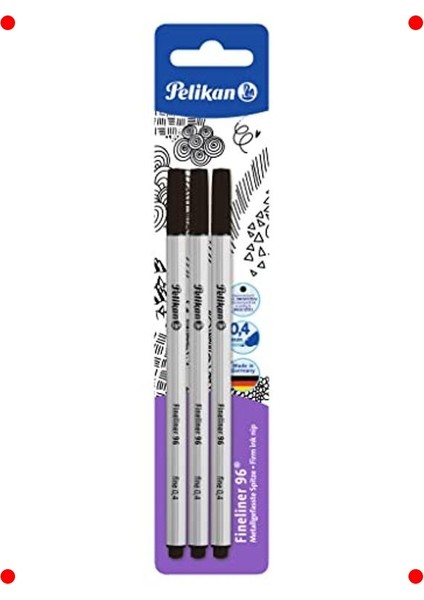 Ince Uçlu Kalem Seti - 3 Adet Blister Paket