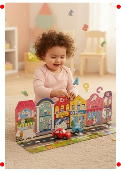 Abc Şehri Katlanabilir Etkinlik ve Yapboz Seti indirimleri