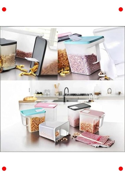 Şeffaf Hava Geçirmez Kolay Boşaltmalı Erzak Kabı fiyatları