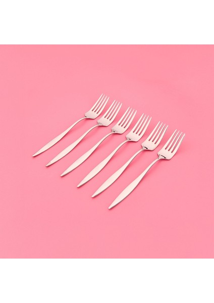 Monaco 6'lı Tatlı Çatalı - Inox modelleri