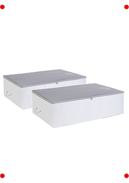 2'li Mega Baza Altı Saklama Hurcu Seti – Gri
