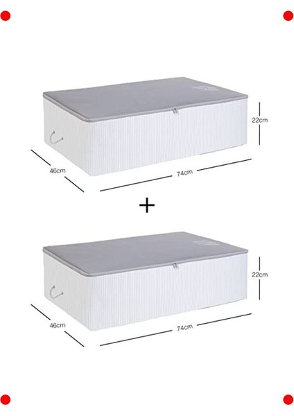 2'li Mega Baza Altı Saklama Hurcu Seti – Gri fiyatları