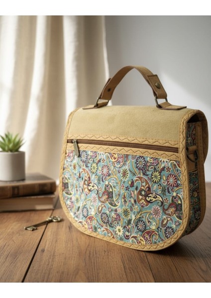 Otantik Mozaik Desen Kadife Kapak Kadın Çantası indirimleri