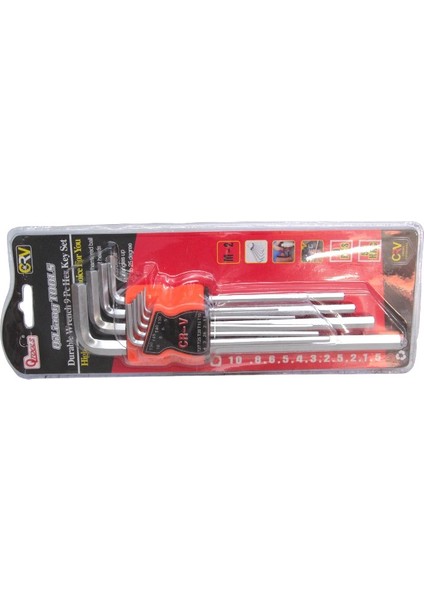 Uzun Allen Tk Tools 9 Parçalık Tork Başlı Allen Anahtar Seti modelleri