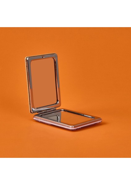 Simli Mini Cep Aynası - Asorti - 8X6X2 cm