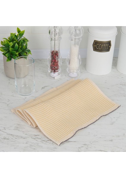 Soft Waffle Mutfak Havlusu - Sarı - 30X50 cm