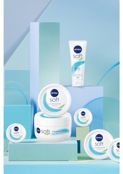 soft nemlendirici el yüz ve vücut bakım kremi 300ml, jojoba yağı, e vitamini, pürüzsüz cilt, x2 adet fiyatları